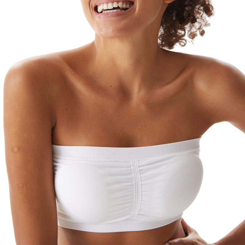 Women's Strapless Bra Seamless Bandeau Crop Tube Top Bralette For Women Sexy Female Bras Large Size Woman Bustier Tops Summer